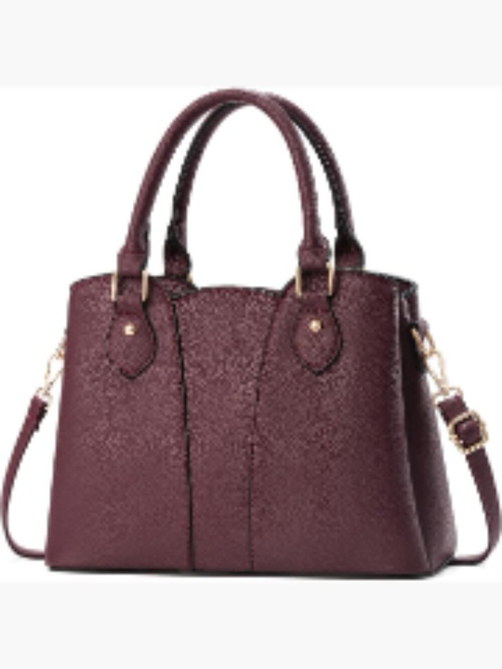 Vegan Leather Women's Tote Handbag Satchel Crossbody with Adjustable Strap